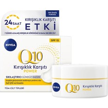 Kazan Hobi Nıvea Q10 Power Kırışık Karşıtı Gündüz Yüz Bakım Kremi, 50 Ml, SPF15 Güneş Koruması, Normal Cilt Tipleri Için, Nemlendirici, Yaşlanma Karşıtı Yüz Kremi