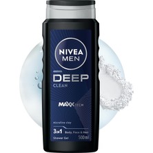 Kazan Hobi Nıvea Men Erkek Deep Darkwood Banyo ve Duş Jeli 500 Ml,derinlemesine Temizlik,bakımlı Cilt,vücut,yüz ve Saç Için,ferah Koku,aktif Karbon