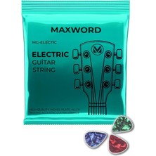 Kazan Hobi Maxword Gt-Electric Kaliteli Elektro Gitar Teli 1 Takım Set (Pena Hediye)
