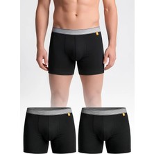 Dayco Premium Micro Modal Erkek Boxer Ikili Paket Siyah Renk - MBX102-L-SYH-CIFT