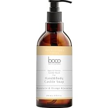 Kazan Hobi BOCO%100 Saf ve Doğal Kastil Sıvı Sabunu 250 ml | Mandalina & Yasemin Uçucu Yağlı | Kuruluk Yaşayan Ciltler Için | El, Yüz & Vücut Temizleyici