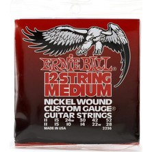 Kazan Hobi Ernie Ball Orta Boy 12 Telli Nikel Yara Elektro Gitar Telleri, Ölçü 11-52