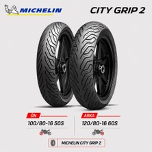 Michelin City Grip 2 100/80-16 50S - 120/80-16 60S Ön Arka Motosiklet Lastik Takımı