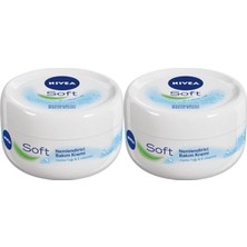 Kazan Hobi Nıvea Soft Krem 200ML x 2 Adet, Nemlendirici Bakım Kremi, Yüz, Vücut, El, Jojoba Yağı ve E Vitamini ile Cilt Bakımı, Anında Emilen Hafif, Formül, Tüm Ciltler Için, Avantajlı Paket