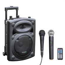 Kazan Hobi Ibiza - PORT8VHF-BT - Taşınabilir Hoparlör, 8 Inç (20,3 Cm)/maks. 400W, 2 Mikrofonlu (Kablolu ve Vhf), Uzaktan Kumanda ve Koruyucu Kılıf - Bluetooth, Usb, Sd - 4-6 Saat Bağımsız Çalışma Süresi