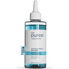 Kazan Hobi The Purest Solutions, Gözenek ve Siyah Nokta Görünümünü Azaltmaya Yardımcı Arındırıcı Tonik,%5 Glikolik Asit, Aha, Bha, 200 ml