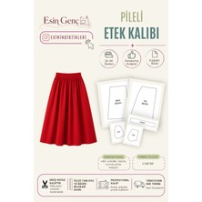 Esin'in Diktikleri Pileli Etek Kalıbı | 36-46 Beden | Kağıt Baskı | Profesyonel Dikiş Kalıbı