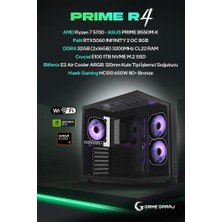Game Garaj Prime R4 Amd R7 5700 RTX5060 32GB Ram 1tb SSD Freedos Oyuncu Oem Paket