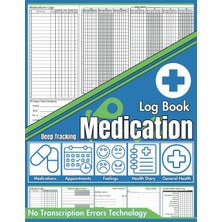 Kazan Hobi Medication Log Book: Daily Medicine Tracker Journal, Weekly Health Record Book To Track Personal Medication And Pills, Medication Organizer, Emotional ... Tracker, Health Diary... Large Size 8.5 x 11
