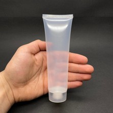 Kazan Hobi Şeffaf Boş Krem Tüpü 100ML, Vidalı Kapaklı Merhem Tüpü, Şeffaf Lipgloss Tüp 100 ml x 3 Adet