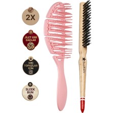Kazan Hobi Elsa Professional 0,31 Topuz Fırçası ve Maze Fırçası 2x Set