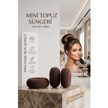 Kazan Hobi Transformacion 2'li Kahverengi Mini Topuz Süngeri 6cm Donut Saç Şekillendirici 721881