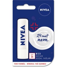Kazan Hobi Nıvea Med Repair Dudak Bakım Kremi, 4,8 Gr, Spf 15