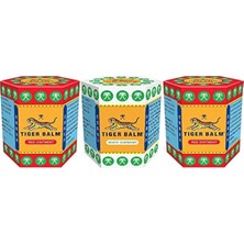 Kazan Hobi 2 x Tiger Balm Kırmızı 21G + 1 x Tiger Balm Beyaz 21G (3'lü Paket)
