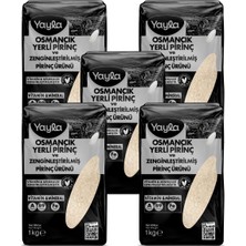 Yayla Osmancık Yerli Pirinç ve Zenginleştirilmiş Pirinç Ürünü (A+B9+Fe) 1 kg X5