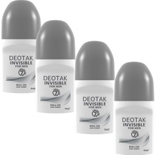 Kazan Hobi Deotak Invisible Erkek 7 Güne Kadar Etkili Roll-On Deodorant 35 ml x 4 Adet
