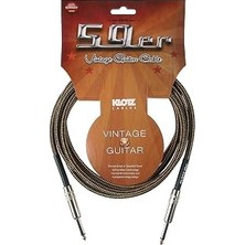 Kazan Hobi Klotz Vintage 59ER Siyah-Kahve Örgülü Gitar Kablo 3m