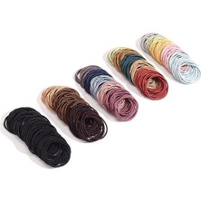 Kazan Hobi 500 Adet Ince Saçlar Için Saç Tokası - 2 mm x 4 cm Premium Naylon Siyah Saç Tokası Toplu Kadın Kız Küçük At Kuyruğu Tutucuları Erkek Saç Elastik Bant (Çok Renkli)