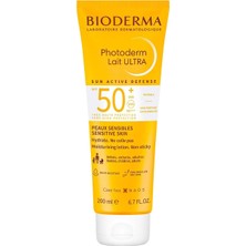 Kazan Hobi Bioderma Photoderm Lait Ultra SPF50+ Tüm Ciltler Için Çok Yüksek Korumalı Süt Formda Yüz, Vücut Güneş Kremi 200 ml