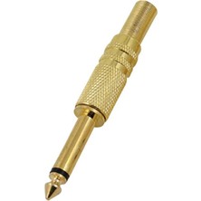 Kazan Hobi Lunatic 9729 6.3 mm Mono Gold Sarı Gitar Jack (9729 Gold)