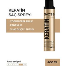 Kazan Hobi Syoss Keratin Saç Spreyi, 400ML, Parlak Görünüm, Yüksek Tutuculuk