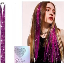 Kazan Hobi DD288 Işıltılı Simli Tinsel Saç Uzatma Pembe