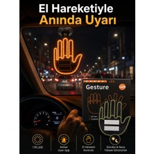 Artepieza Pilli LED Işık Araç Camı Için Uzaktan Kumandalı El Simgesi - Lisinya
