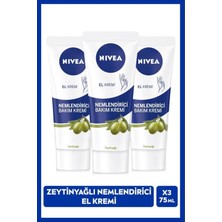 Kazan Hobi Nıvea Zeytinyağlı Nemlendirici El Bakım Kremi 75ML, 3'lü Set