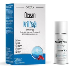Kazan Hobi Ocean Krill Oil (Epa - Dha - Astaksantin) 500MG 30 Softgel + 100ML Facial Cleanser Hediye, Snwcsmtc1