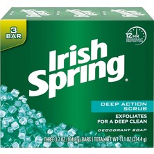 Kazan Hobi Irish Spring Deep Action Scrub Deodorant Sabun, 3 Adet, Taze, 11 Oz (Ambalaj Değişebilir)