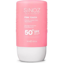 Kazan Hobi Sinoz Pink Touch Anında Ton Eşitleyici Leke Karşıtı SPF50+ Pembe Sıvı Yüz Güneş Kremi Pa++++ 50ML