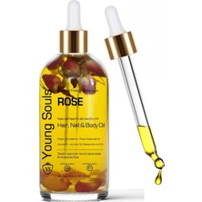 Kazan Hobi Young Souls Aromatherapy Rose Multi Use Oil Gül Yüz Saç Tırnak & Vücut Bakım Kuru Yağ 100 ml