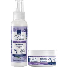 Kazan Hobi Avon Lavanta Özlü Ayak Gece Kremi ve Koku Önleyici Sprey Set