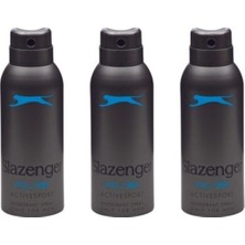 Kazan Hobi Slazenger Deodorant Active Sport 150ML(MAVİ) x 3 Adet