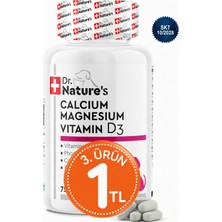 Dr. Nature's Köpek Kalsiyum Tablet 75 Tablet – Kemik ve Diş Gelişimi Destekleyici D3 & Magnezyum