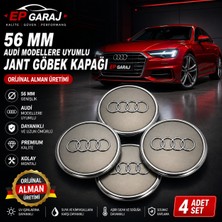 EP Garaj Otomotiv 56 mm Audi Modellere Uyumlu Jant Göbek Kapağı – 4 Adet Set | Orijinal Alman Üretimi
