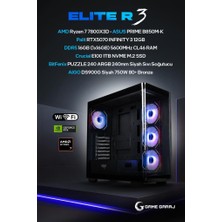 Game Garaj Elite R3 Amd R7 7800X3D RTX5070 16GB Ram 1tb SSD 240MM Sıvı Soğt Freedos Oyuncu Oem Paket