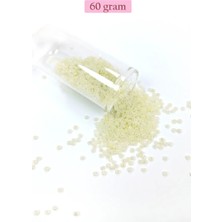 Teda Dökme Cam Kum Boncuk (11/0) 2 mm - 60 Gram -  Krem - BNC047 Teda Najmaddin