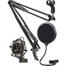 Kazan Hobi Lastvoice NB40 Pro Mikrofon Standı Shock Mount Pop Filter Set (50X50 Büyük Boy)
