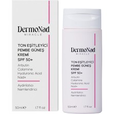 Kazan Hobi Dermonad Güneş Kremi Cilt Tonu Eşitleyici SPF50+ 50 ml (Nad+Arbutin,zinc Hyalüronik Asit Calamine)