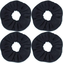 Kazan Hobi Ivaryss Saçları Kurumak Için Süper Havlu Scrunchies, Kıvırcıksız Için Emici ve Yumuşak Mikrofiber, Büyük Kalın At Kuyruğu Tutucu Kadınlar ve Kızlar Için Islak Saç Aksesuarları, 4 Adet (Siyah)