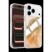 Royaleks Onegif Apple Iphone 17 Pro Max Lotus Simli Magsafe Kapak - Turuncu