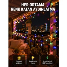 Artepieza 5 Metre Şeffaf Kablo LED Peri Işığı 50 Ampullü Dekoratif LED Yeni Nesil - Lisinya