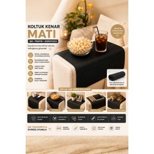 Siyah Koltuk Kenarı Matı 37X65 cm