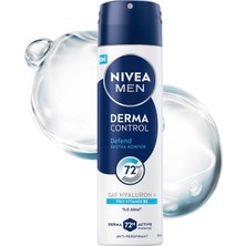 Kazan Hobi Nıvea Men Erkek Sprey Deodorant Derma Control Defend 150 Ml, 72 Saat Anti Perspirant Koruma, Tahrişe Karşı Koruma,hyaluronik Asit, Pro Vitamin B5,alkolsüz Formül