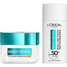 Kazan Hobi L’oréal Paris Bright Reveal Koyu Leke Karşıtı, Cilt Tonu Eşitleyici SPF50 Nemlendirici Krem Niasinamid 50ML & Spf 50+ Koyu Leke Karşıtı Fluid Günlük Yüz Güneş Kremi 50ML Cilt Bakım Seti