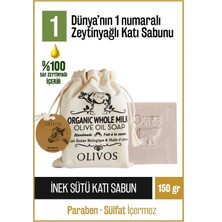 Kazan Hobi Doğal Inek Sütü ve Zeytinyağlı Katı Sabun, Inek Sütlü El Sabunu, Yoğun Nemlendirici Kese Hediye 150 gr (Keseli) (Inek Sütlü)