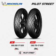Michelin Pilot Street 100/80-17 52S - 130/70-17 62S Ön Arka Motosiklet Lastik Takımı