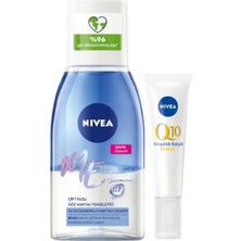 Kazan Hobi Nıvea Çift Etkili Göz Makyaj Temizleyici 125ML ve Q10 Kırışıklık Karşıtı Göz Bakım Kremi 15ML