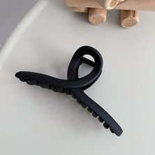 Kazan Hobi Mandal Toka Ithal Ürün Fiyonk Büyük Boy 13 cm Mat Siyah Saç Tokası
